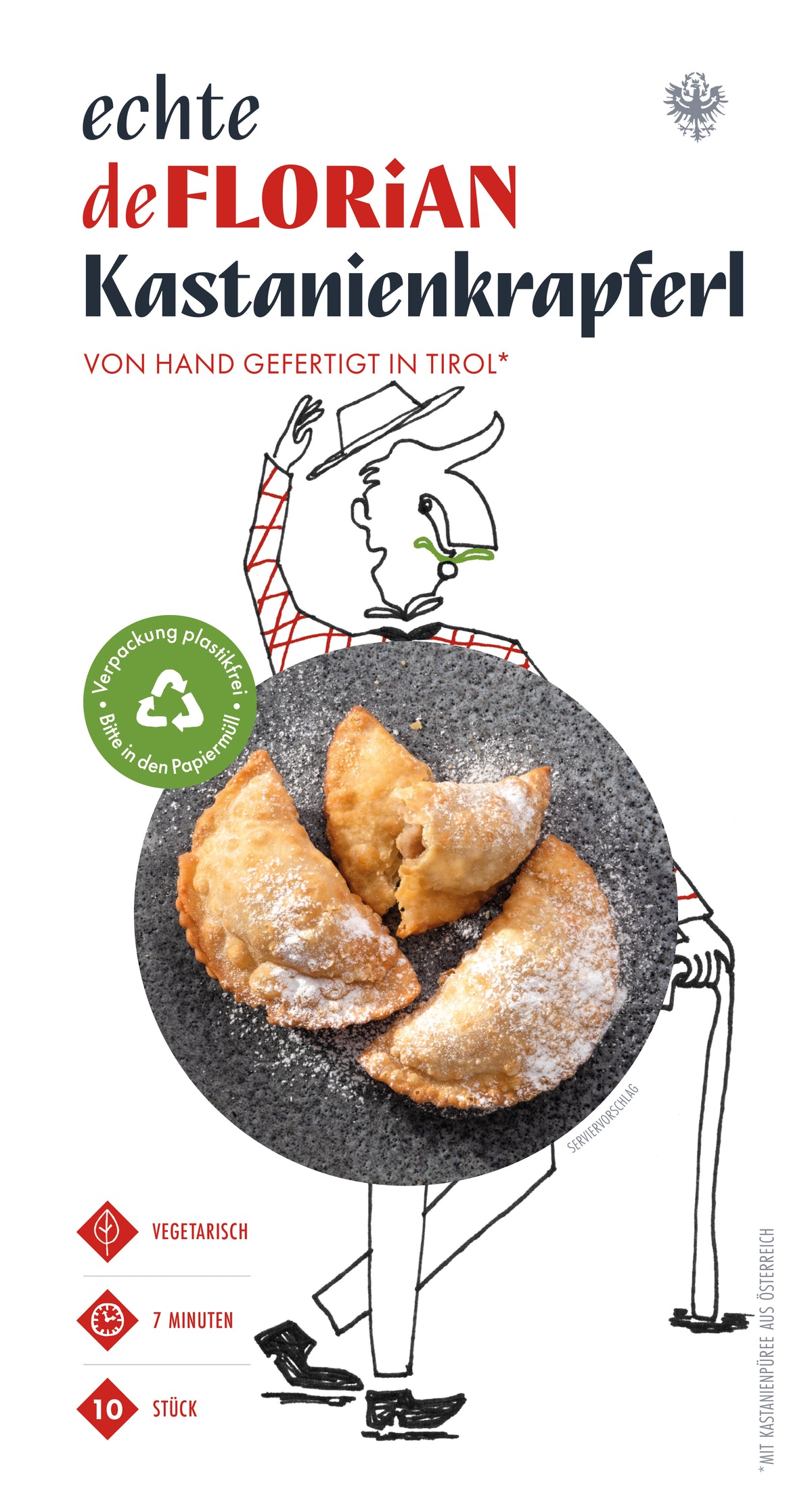 Kastanienkrapfen gebacken