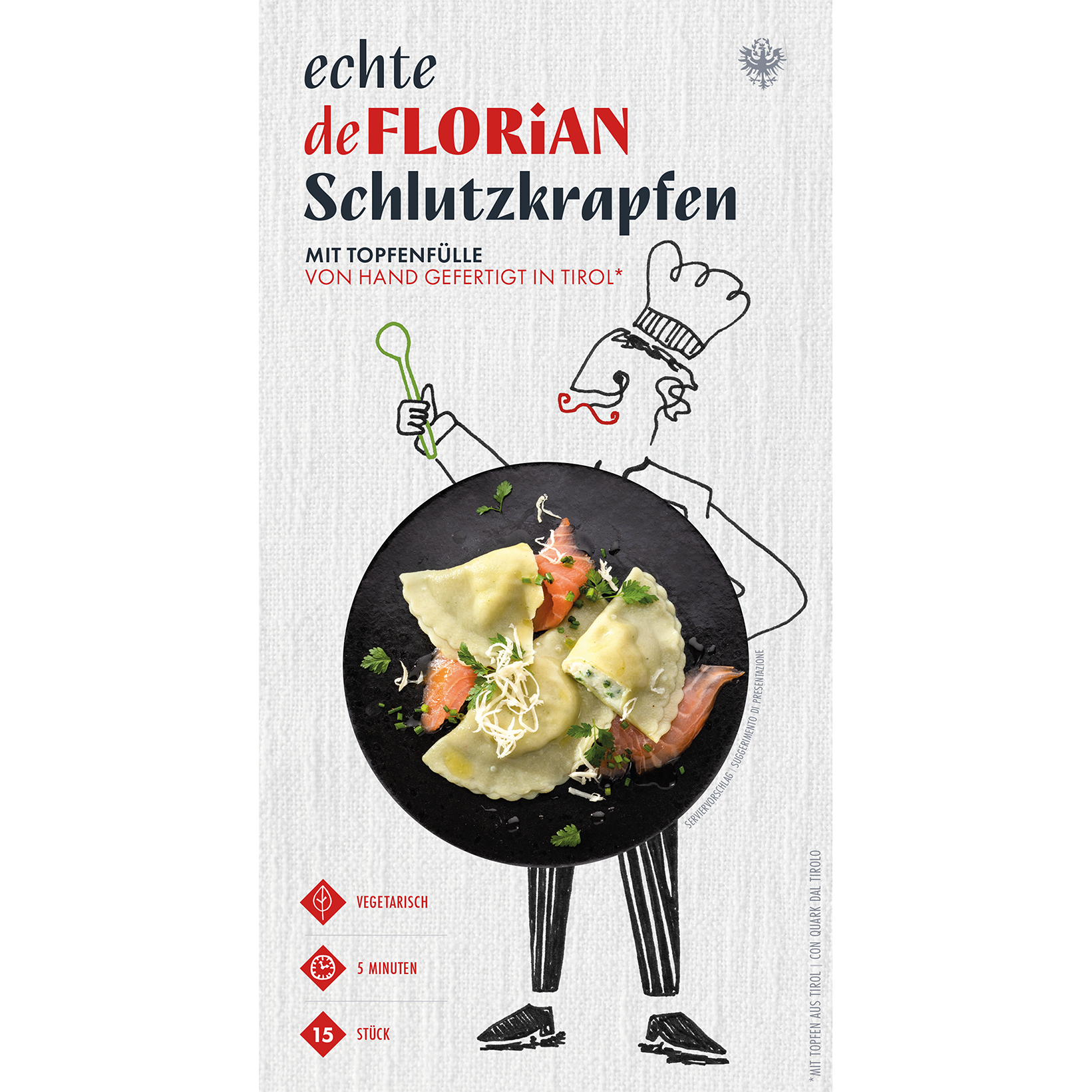 Schlutzkrapfen mit Topfenfülle
