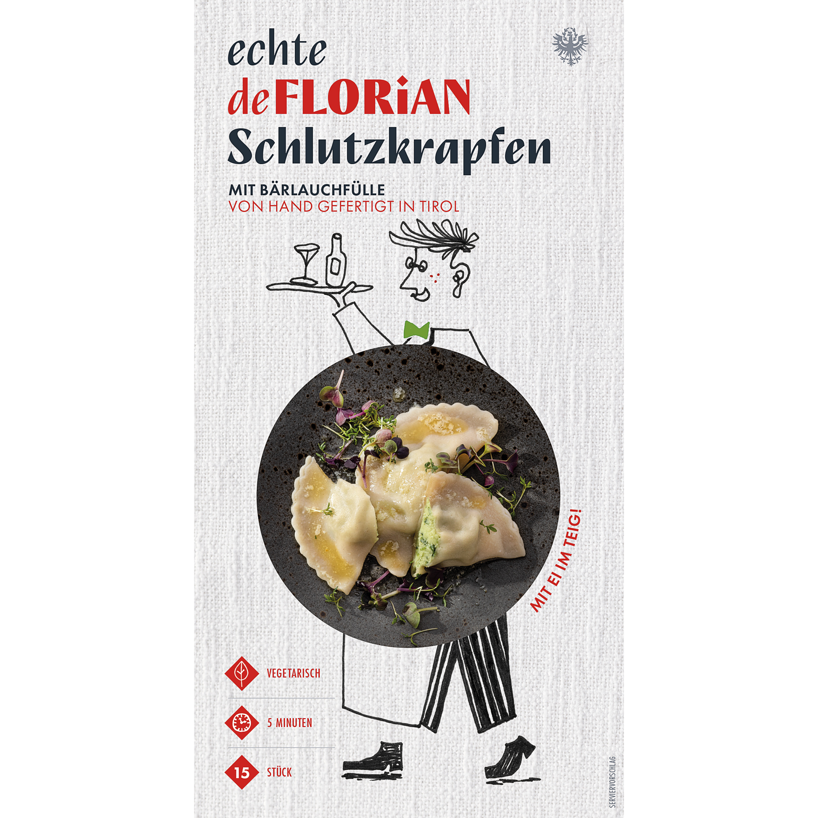 Schlutzkrapfen mit Bärlauchfülle