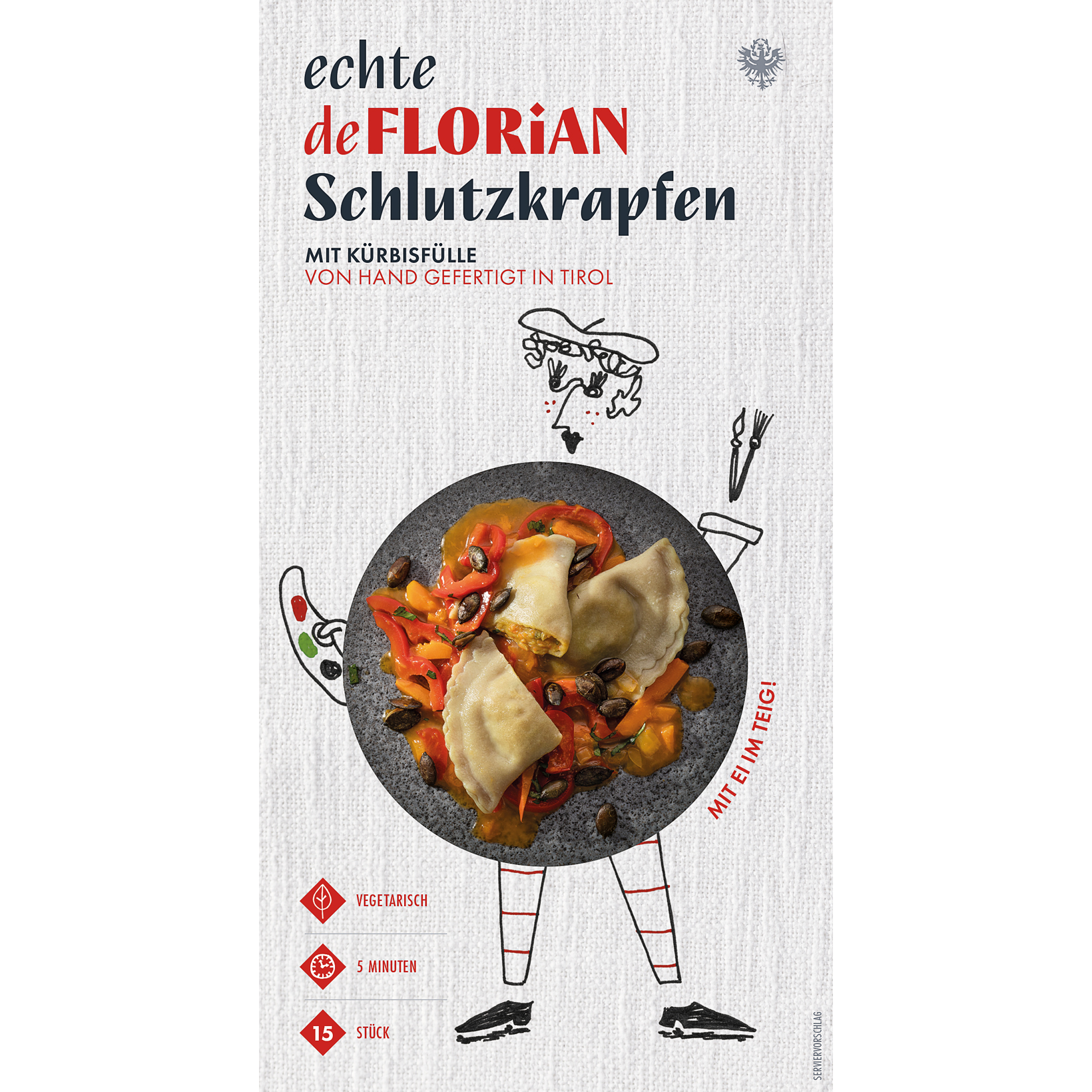 Schlutzkrapfen mit Kürbisfülle