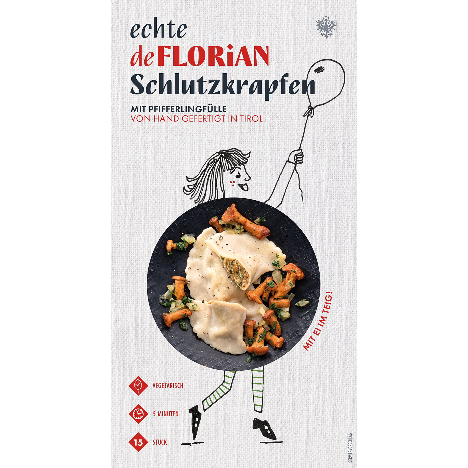 Schlutzkrapfen mit Pfifferlingsfülle