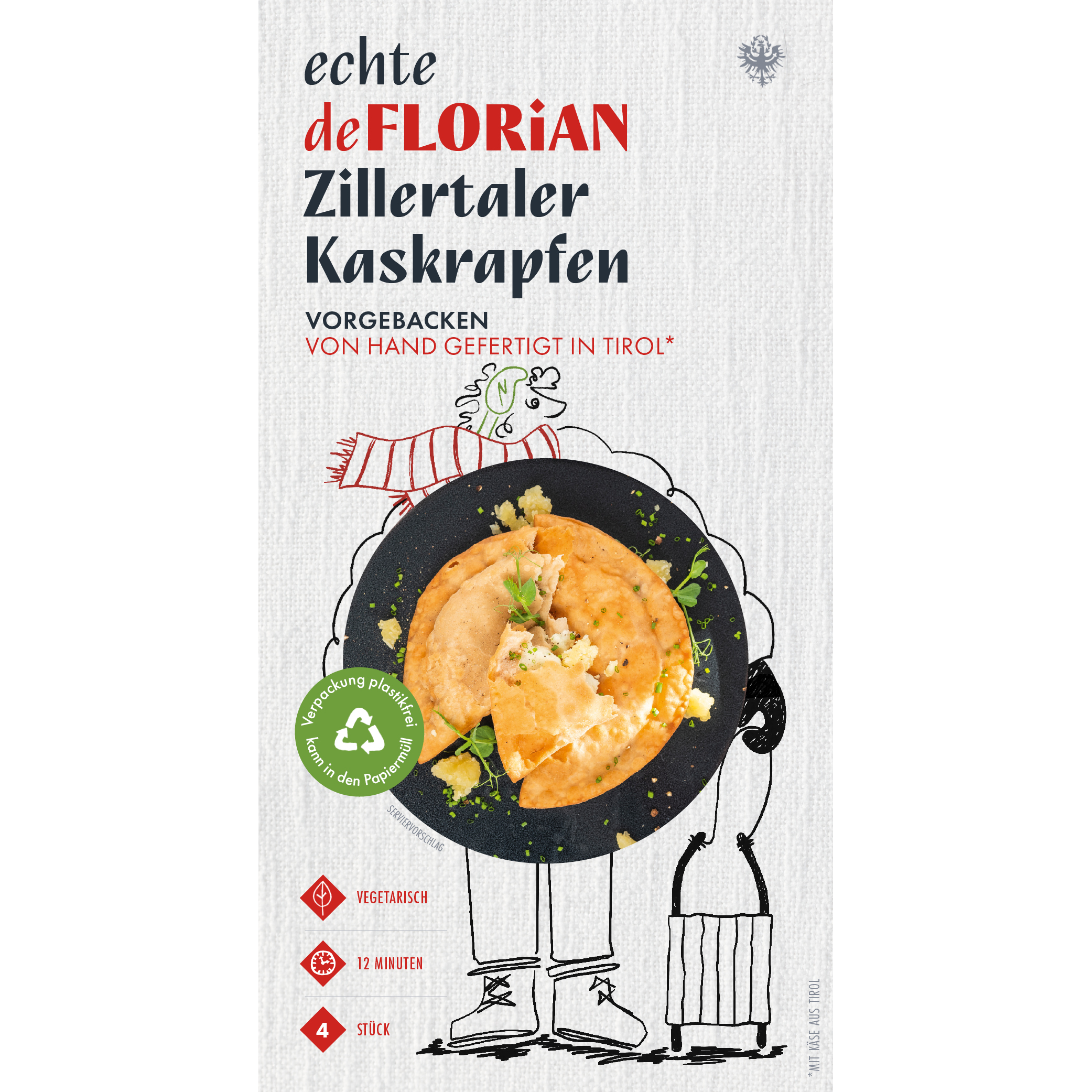 Zillertaler Kaskrapfen vorgebacken