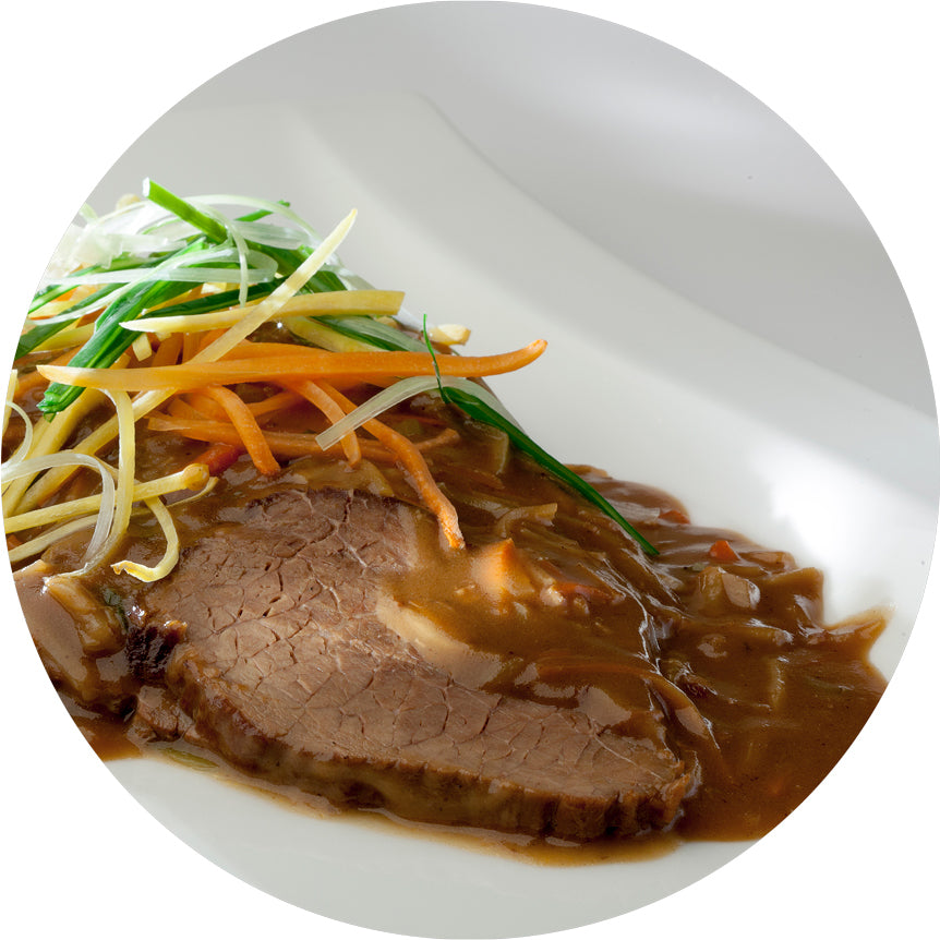 Rindsbraten mit Gemüse